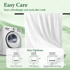 TEXARTIST Cooling Blanket for Hot Sleepers, Cooling Comforter Queen Size, Cold Blanket Summer Lightweight Breathable Soft Comforter to Stay Ice Cool for Night Sweats, Machine Washable White (90"x90")