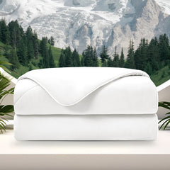 TEXARTIST Cooling Blanket for Hot Sleepers, Cooling Comforter Queen Size, Cold Blanket Summer Lightweight Breathable Soft Comforter to Stay Ice Cool for Night Sweats, Machine Washable White (90"x90")