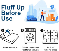 COONP Full Mattress Topper, Extra Thick Mattress Pad Cover, Cooling Pillowtop with 8-21 Inch Deep Pocket 3D Snow Down Alternative Fill(Grey, Full-54"x75")