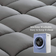 COONP Full Mattress Topper, Extra Thick Mattress Pad Cover, Cooling Pillowtop with 8-21 Inch Deep Pocket 3D Snow Down Alternative Fill(Grey, Full-54"x75")