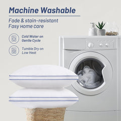 HARNY Pillows Queen Size Set of 2,Bed Pillows for Sleeping 2 Pack,Luxury Hotel Quality Pillow for Side and Back Sleeper,Filled with Down Alternative,Machine Washable,20 x 30 Inches